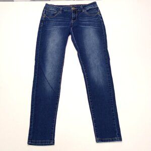 Believe In You Jeans Low Rise Skinny Distressed Faded Girls Size 7/8 Stretch EUC